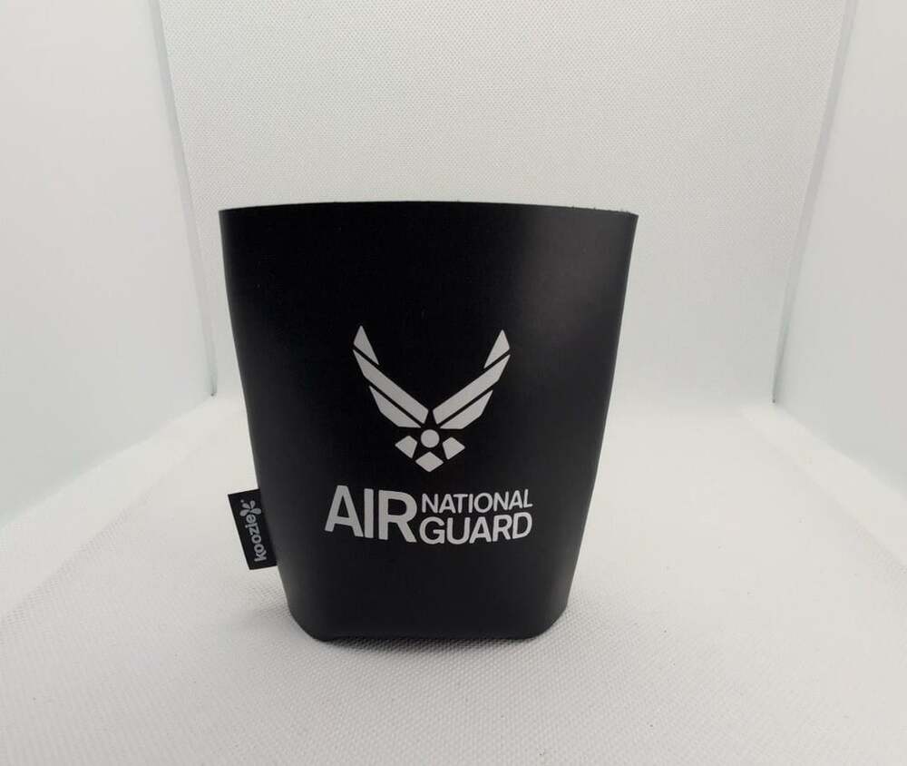 Koozie Air National Guard Can Cooler Black Folding Sleeve